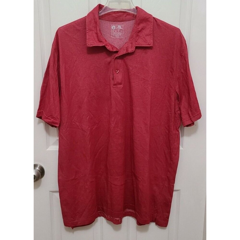 Zaxbys Mens Employee Short Sleeve Work Uniform Polo Shirt Red Cotton Blend Sz XL